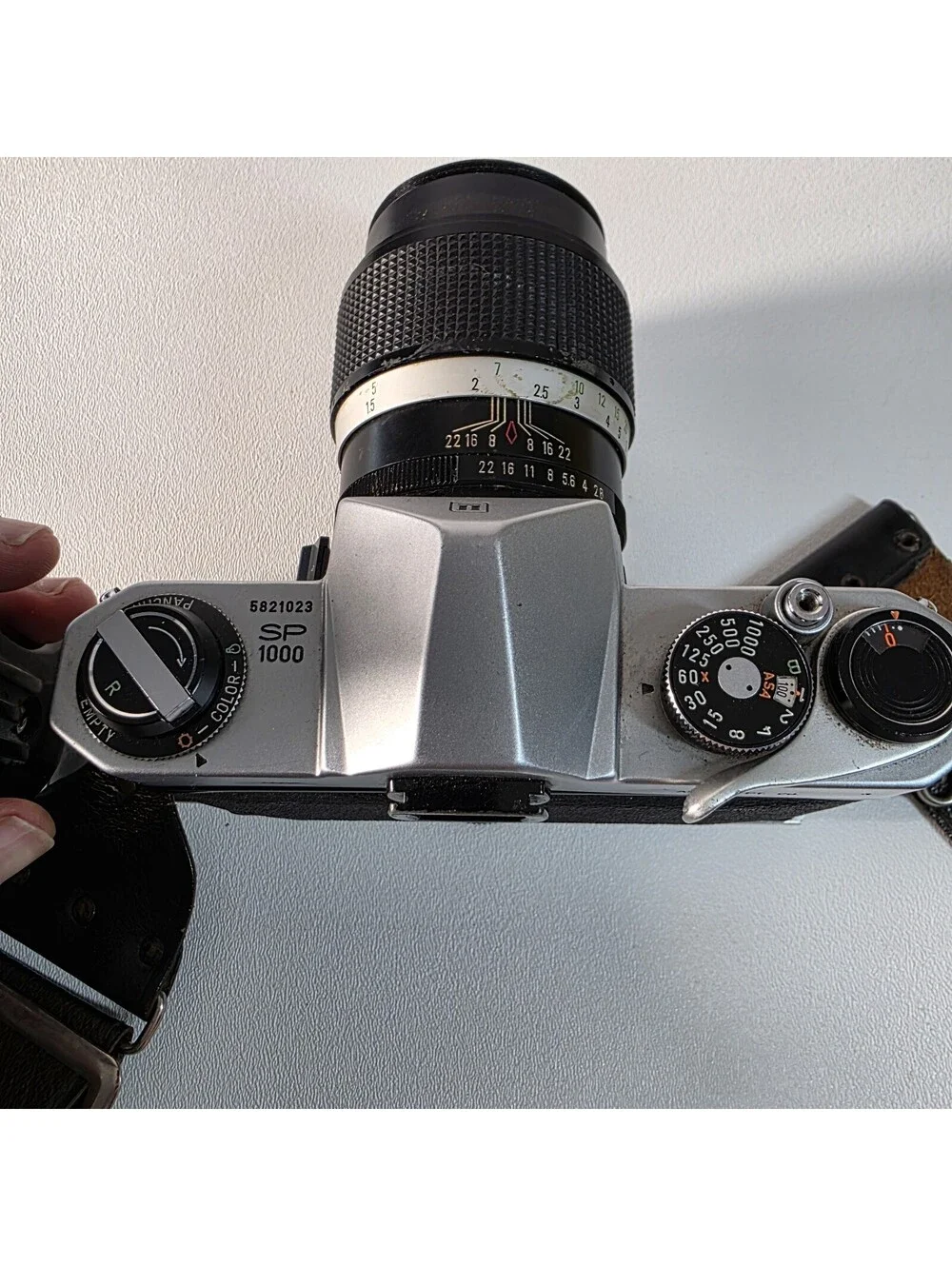 Honeywell Pentax SP 1000 Film SLR w/Auto Focal 135mm f/2.8 & Cold Shoe Grip